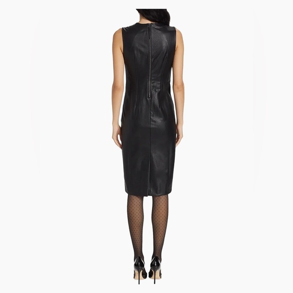 SPANX Black Faux Leather Sheath Dress 
Size M original Price $228 - Picture 4 of 17